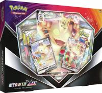 pokemon pokemon collection boxes sword shield meowth vmax collection box 4 packs