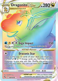 pokemon pokemon go dragonite vstar 081 078 rainbow