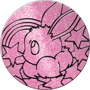 Jumbo Coin - Eevee (Glitter - Pink)