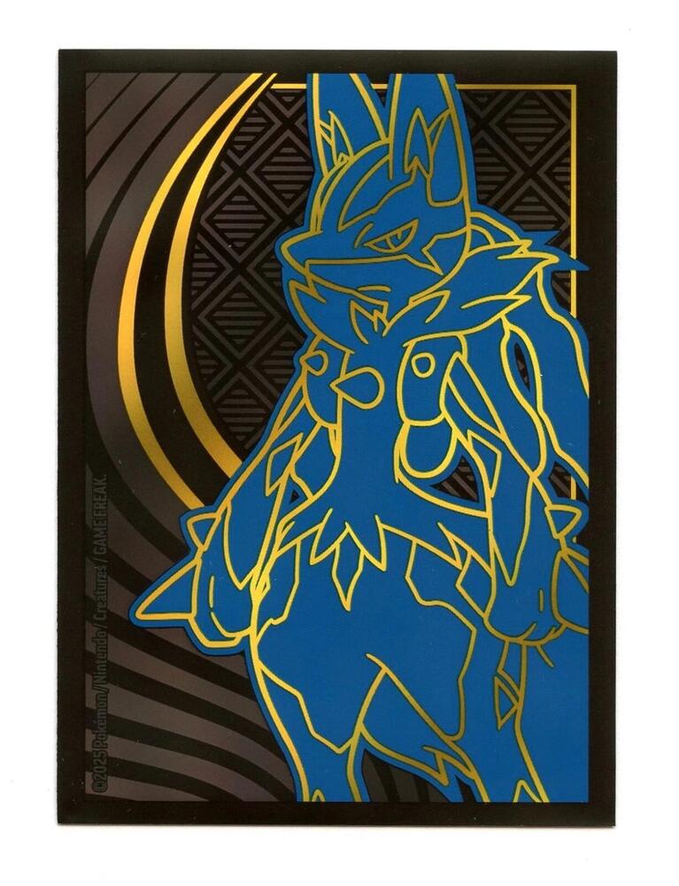 Mega Evolution Elite Trainer Box Card Sleeves - Lucario - 65ct