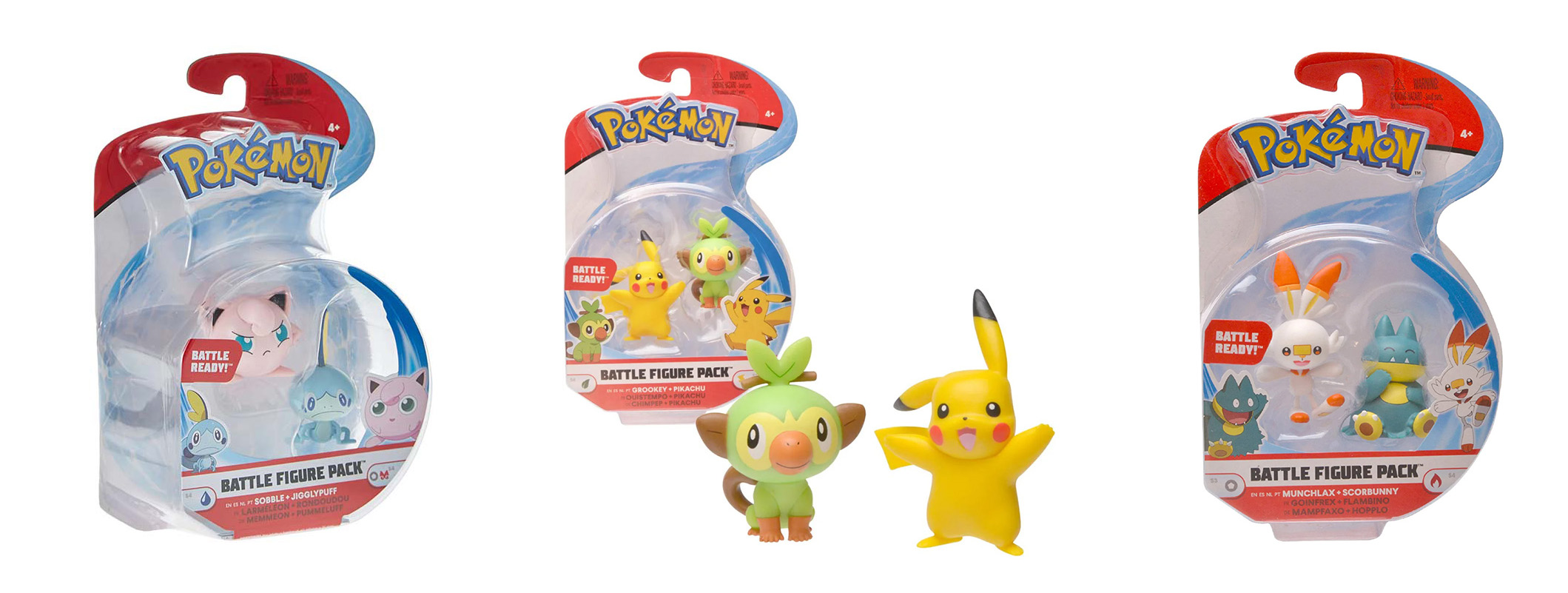 Pokemon Battle Figure Pack - Set of 3 Packs - 6 Figures!