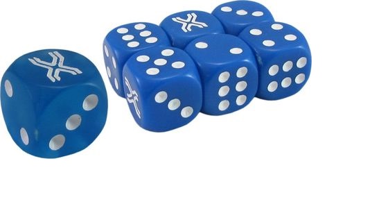 Premium Trainers XY Collection Blue 'X' Dice Set of 6 with Bonus Die