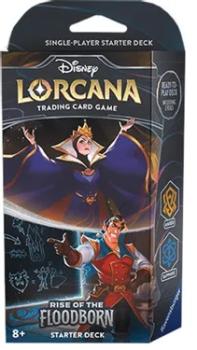 lorcana disney lorcana starter decks rise of the floodborn starter deck amber sapphire