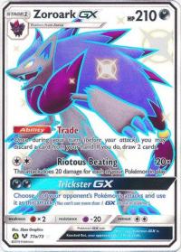 pokemon hidden fates zoroark gx 77a 73