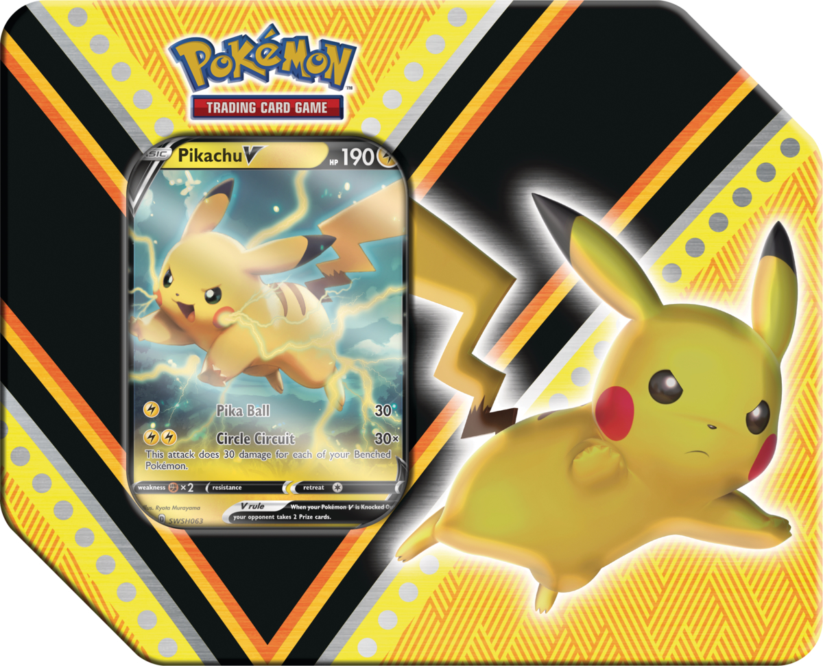 2020 Pikachu V Power Trio Tin