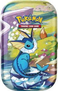 pokemon pokemon tins scarlet violet prismatic evolutions mini tin vaporeon preorder