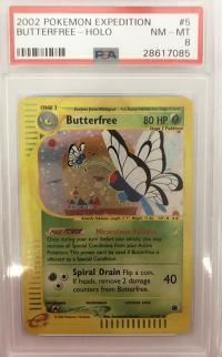 pokemon psa graded cards butterfree 5 165 expedition holo psa 8