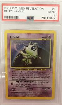 pokemon psa graded cards celebi 3 64 neo revelation psa 9