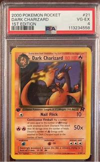 pokemon psa graded cards dark charizard 22 82 1st edition psa 4