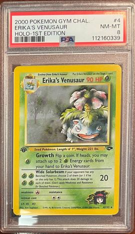 Erika’s Venusaur - 4-132 - 1st Edition PSA 8