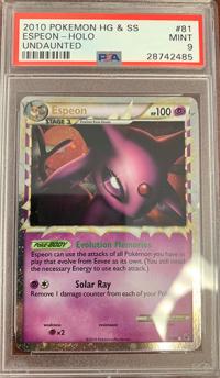 pokemon psa graded cards hgss espeon 81 90 holo psa 9