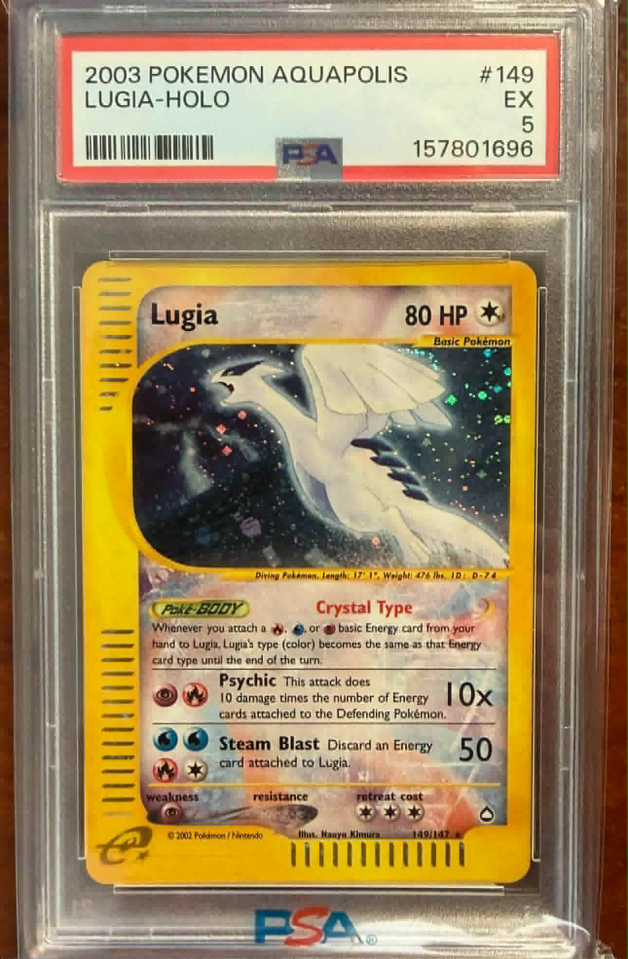 Lugia Crystal - 149-147 - PSA 5
