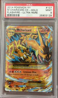 pokemon psa graded cards m charizard ex 107 106 psa 9