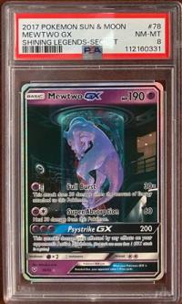 pokemon psa graded cards mewtwo gx 78 73 psa 8