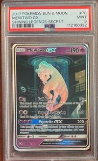 pokemon psa graded cards mewtwo gx 78 73 psa 9