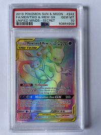 pokemon psa graded cards mewtwo mew gx 242 236 psa 10