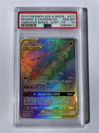 pokemon psa graded cards reshiram charizard gx 217 214 psa 10