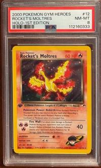 pokemon psa graded cards rocket s moltres 12 132 1st edition psa 8