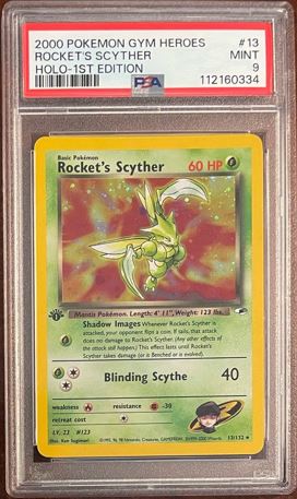 Rocket's Scyther - 13-132 - 1st Edition - PSA 9