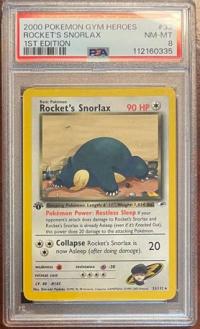 pokemon psa graded cards rocket s snorlax 33 132 1st edition psa 8