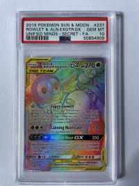 pokemon psa graded cards rowlet alolan exeggutor gx 237 236 psa 10