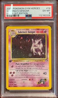 pokemon psa graded cards sabrina s gengar 14 132 1st edition psa 8