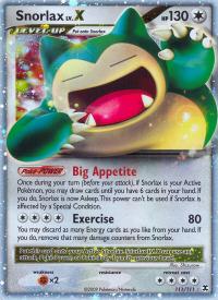 pokemon rising rivals snorlax lv x 111 111