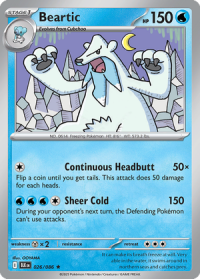 pokemon s v black bolt beartic 026 086 master ball