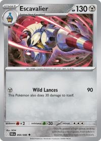 pokemon s v black bolt escavalier 060 086 poke ball