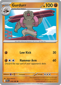 pokemon s v black bolt gurdurr 048 086 poke ball