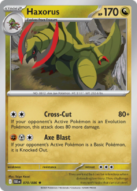 pokemon s v black bolt haxorus 070 086 poke ball