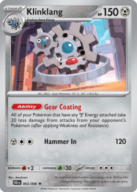 pokemon s v black bolt klinklang 063 086 poke ball