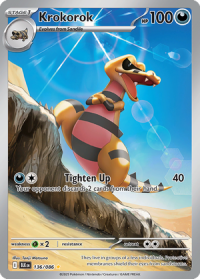 pokemon s v black bolt krokorok 136 086 illusrator rare