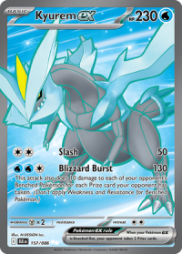 pokemon s v black bolt kyurem ex 157 086 full art