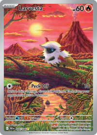 pokemon s v black bolt larvesta 099 086 illusrator rare