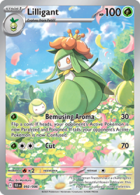 pokemon s v black bolt lilligant 092 086 illusrator rare