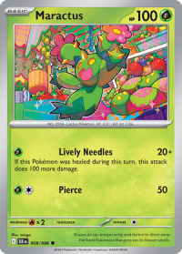 pokemon s v black bolt maractus 008 086 poke ball