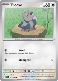 pokemon s v black bolt pidove 071 086