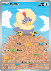pokemon s v black bolt rufflet 154 086 illusrator rare