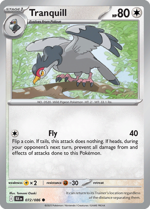 Tranquill - 072-086 (Poke Ball)