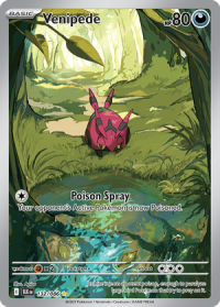 pokemon s v black bolt venipede 132 086 illusrator rare