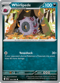 pokemon s v black bolt whirlipede 055 086 poke ball