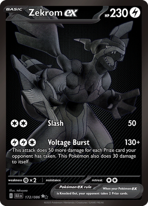 Zekrom EX - 172-086 - Black Rare