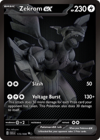 pokemon s v black bolt zekrom ex 172 086 black rare