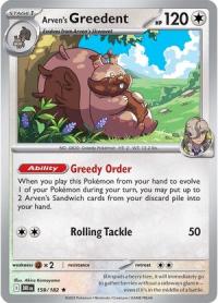 pokemon s v destined rivals arven s greedent 159 182 rh