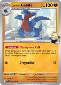 pokemon s v destined rivals cynthia s gabite 103 182