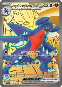 pokemon s v destined rivals cynthia s garchomp ex 215 182 full art