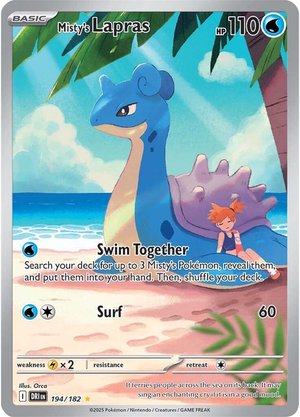 Misty's Lapras - 194-182 - Illustrator Rare