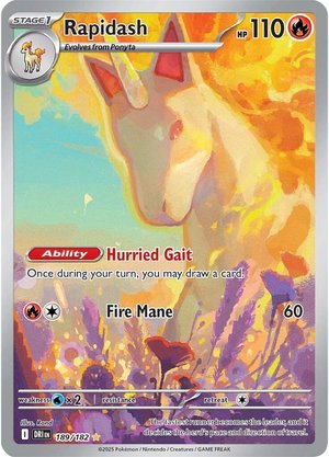 Rapidash - 189-182 - Illustrator Rare