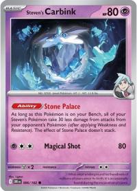 pokemon s v destined rivals steven s carhink 086 182